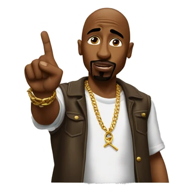 2pac doing the west side hand symbol sticker