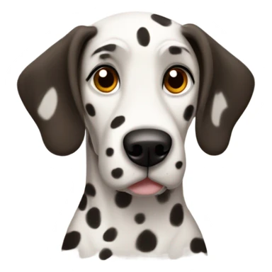 Brown Dalmatian with all brown dark ears sticker