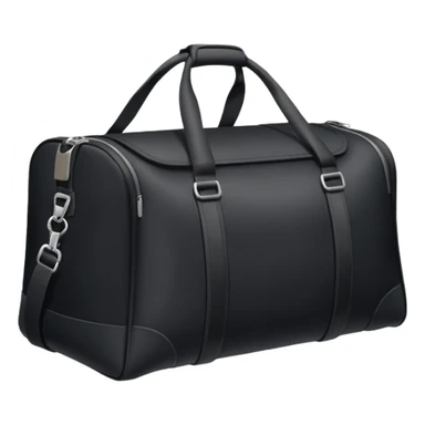 sac de sport noir sans motif sticker