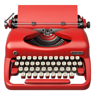 red typewriter sticker