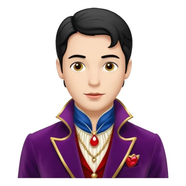 the prince from Snow White, elegant and kind expression sticker