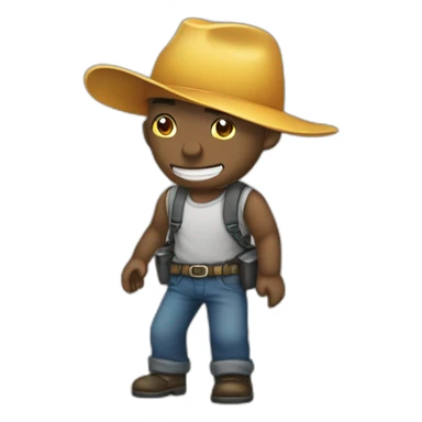 Mecânico com boné  sticker