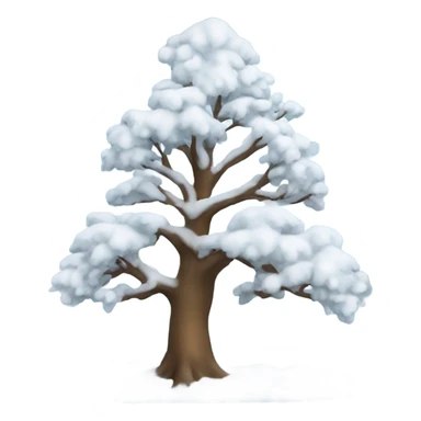 Winter tree with snow on it sticker