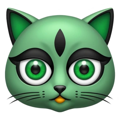 Gata con ojos verdes y negro sticker