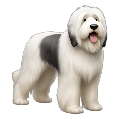 Dog old english sheepdog full-height sticker