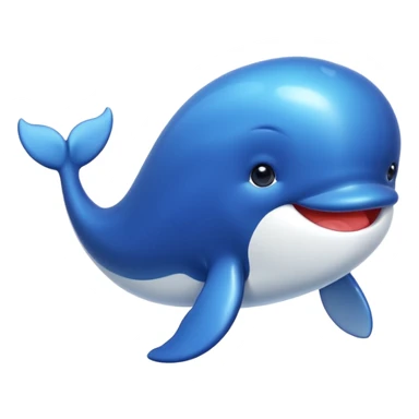 cute whale heart sticker