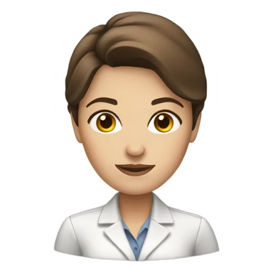 Business woman brown hair grey eyes sticker