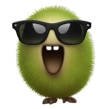 Kiwi with sunglasses sticker