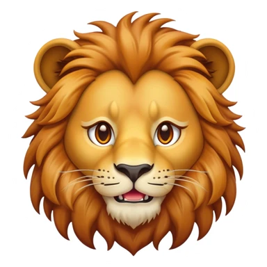 Cinematic Comical Lion Portrait Emoji, Head tilted dramatically with an exaggeratedly amused expression, featuring a striking tawny Fur with a flamboyant mane and wide, expressive amber eyes filled with playful disbelief, Simplified yet hilariously expressive features, highly detailed, glowing with a slightly sassy glow, high shine, dramatic yet playful, stylized with an air of cheeky jungle mischief, bright and endearing, soft glowing outline, capturing the essence of a spirited and over-the-top lion, so meme-worthy it feels like it could roar its way into internet fame instantly! sticker