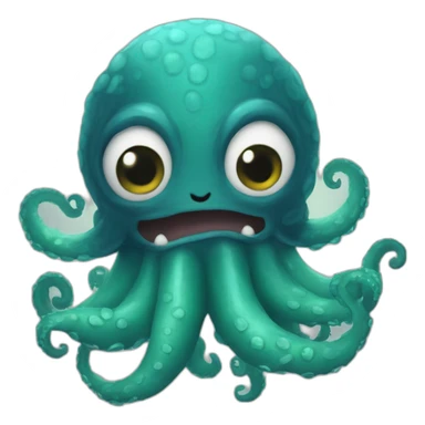 Cute kraken mashup bouda sticker