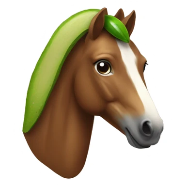 horse with avocado head sticker