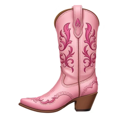 Pink cowboy boot sticker