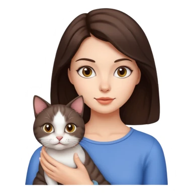 BEAUTIFUL BRUNETTE WOMAN CAT sticker