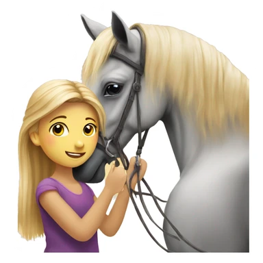 Haflinger horse Whit the girl sticker