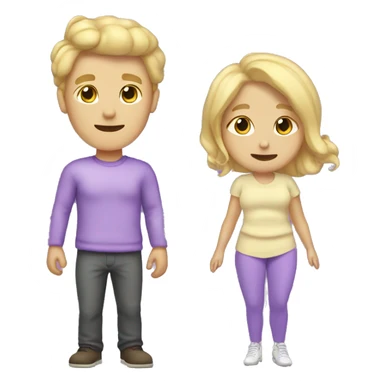 Fairly odd parent with blonde hair, and a lavender outfit  sticker