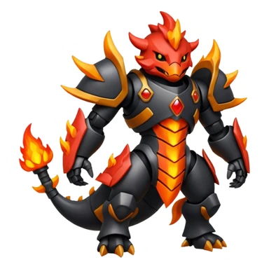 Crocalor-Cyclizar-Coalossal-Pokémon-fusion, full body sticker