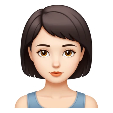 A beautiful short-haired girl sticker