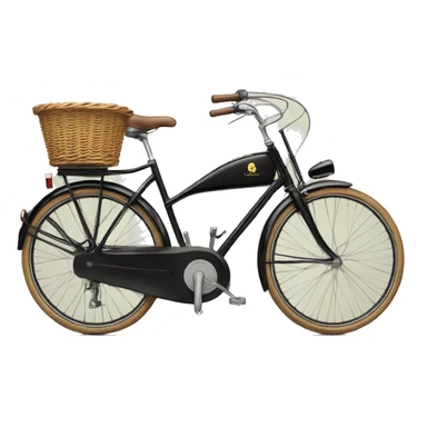peugeot vintage black bike with front basket  sticker