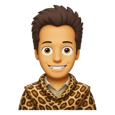 a simpson guy wearing ancient animal skin cloth, half body, icon sticker