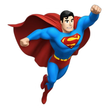 superman flying sticker