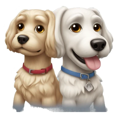 Two maltés dogs sticker