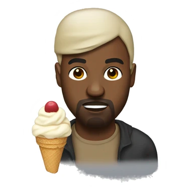 kanye west with a ice cream sticker