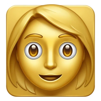 eine goldene schallpaltte, die ein gesicht hat und lächerlt sticker