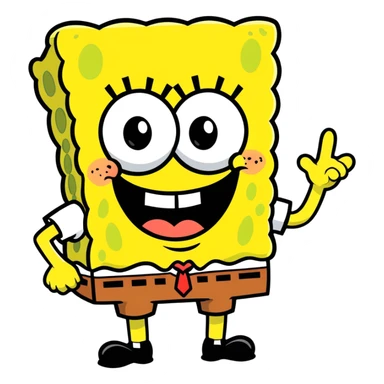 SpongeBob but evil sticker