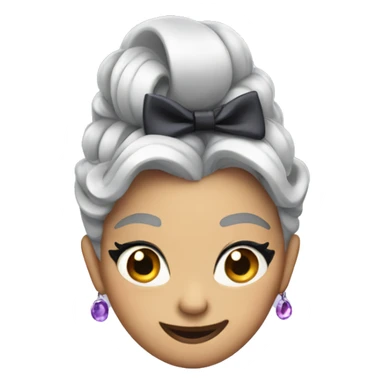 Ursula wearing a bow tie sticker