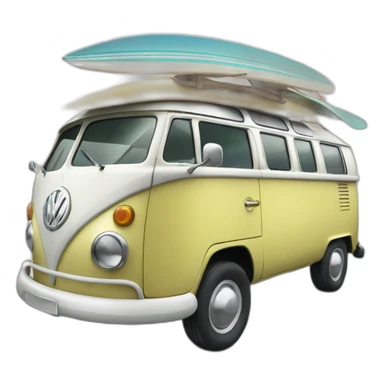 surfer with vw bus sticker