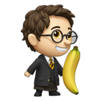 Harry-porter qui mange une banane sticker