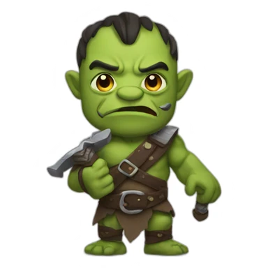 Orc with a sword sticker