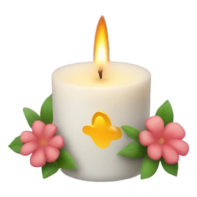 Aroma candle with flowers  sticker