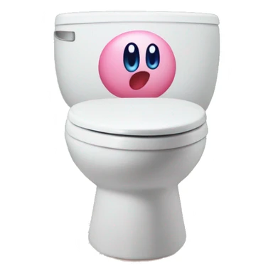 Kirby SKIBIDI toilet sticker