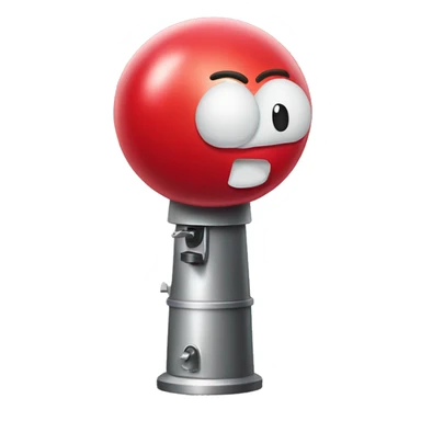 red gumball machine sticker