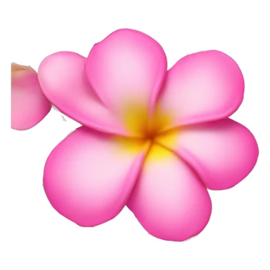 bouquet of pink fading into yellow plumerias  sticker