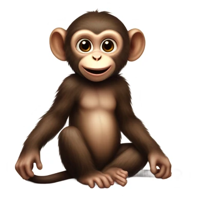 a baby monkey eating a chocolate sticker