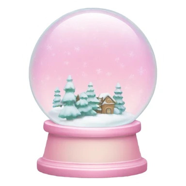 Pastel pink snow globe sticker