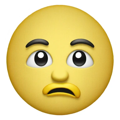Yellow emoji face with one raised eyebrow sticker