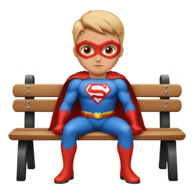 superhero sitting on a bench sticker