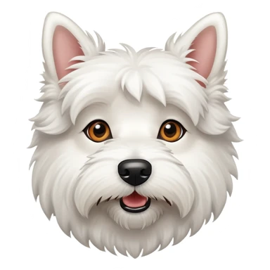 White Straw Terrier Dog sticker