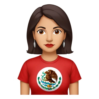 40 year old Mexican woman in a red “OKLAHOMA” t-shirt sticker
