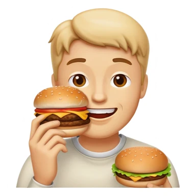 Me eating a hamburger  sticker