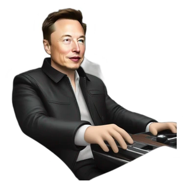 Elon musk driving a bmw sticker