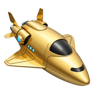 thin gold spacecraft sticker