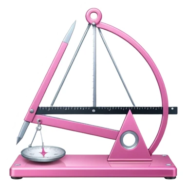 mac os icon Architect's scale, protractor, triangle, pink sticker