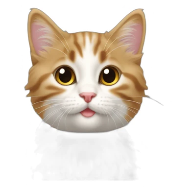 Chaton longs poils tricolores sticker