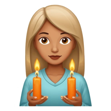  woman holding candles sticker