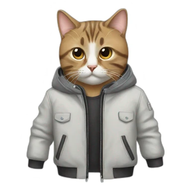 Cat wearing Jacket  sticker