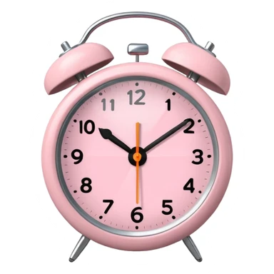 pale pink alarm clock sticker